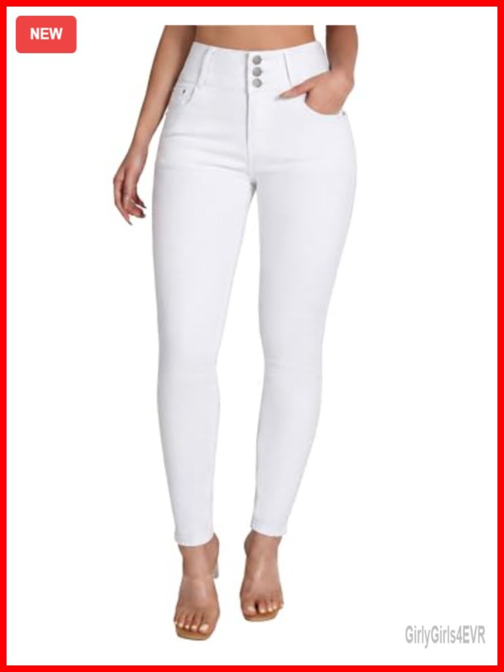 High Waisted Stretchy Skinny Curvy Jeans Tummy Control Jeggings